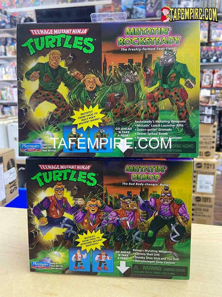TMNT Teenage Mutant Ninja Turtles Mutatin' Thug to Rocksteady & Bebop Lot of 2