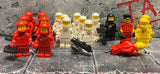 Vintage Lego minifigure lot of 18 + astronauts red black white yellow