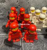 Vintage Lego minifigure lot of 18 + astronauts red black white yellow