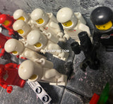 Vintage Lego minifigure lot of 18 + astronauts red black white yellow