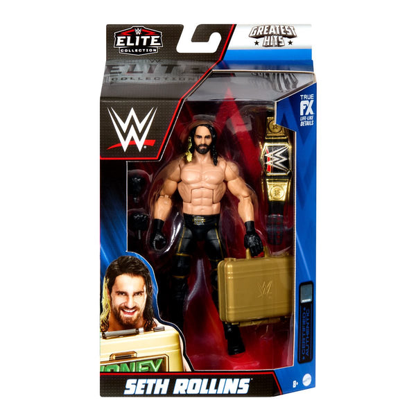 WWE ELITE COLLECTION GREATEST HITS SETH ROLLINS ACTION FIGURE W/ BELT & SUITCASE