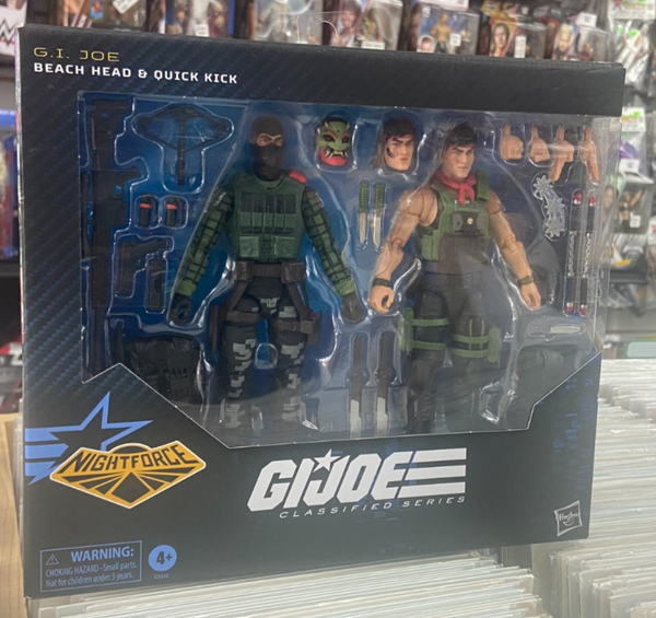 G.I. Joe Classified Night Force Beach Head, Quick Kick 2-pack. New/Sealed #164