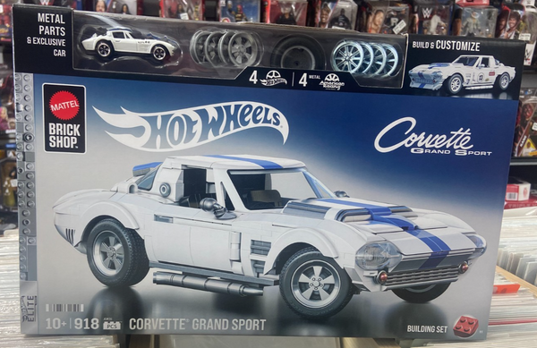 NEW Mattel Brick Shop Hot Wheels Elite Series Corvette Grand Sport 918 Pcs
