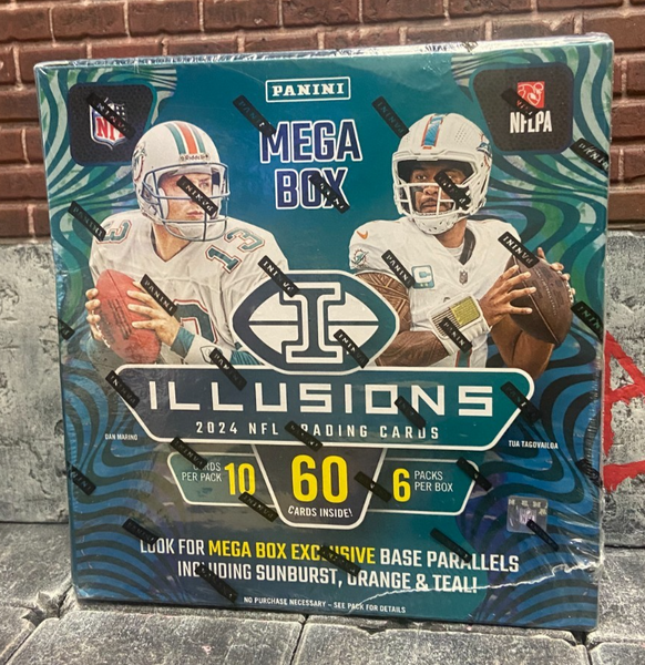 2024 PANINI ILLUSIONS NFL  Football MEGA BOX 60 Trading Cards NEW SEALED