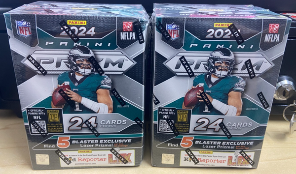 2024 Prizm Football Blaster Box Factory Sealed 6 Packs 24 Cards Lazer  x2
