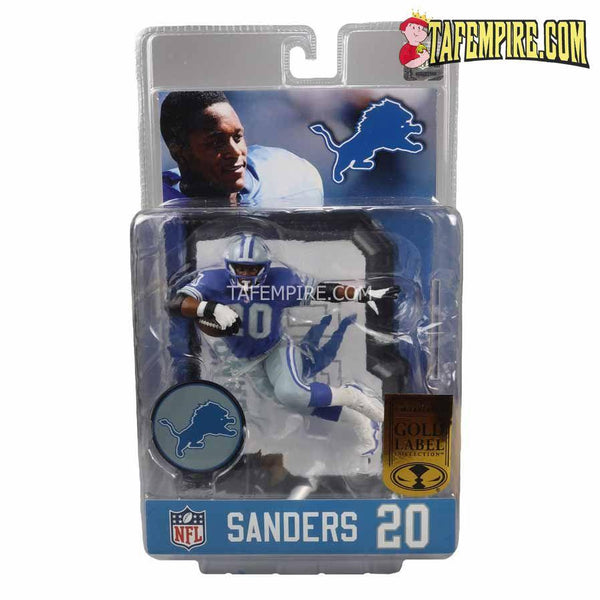 Barry Sanders (Detroit Lions) (Blue) (Gold Label) NFL 7" Posed Figure McFarlane